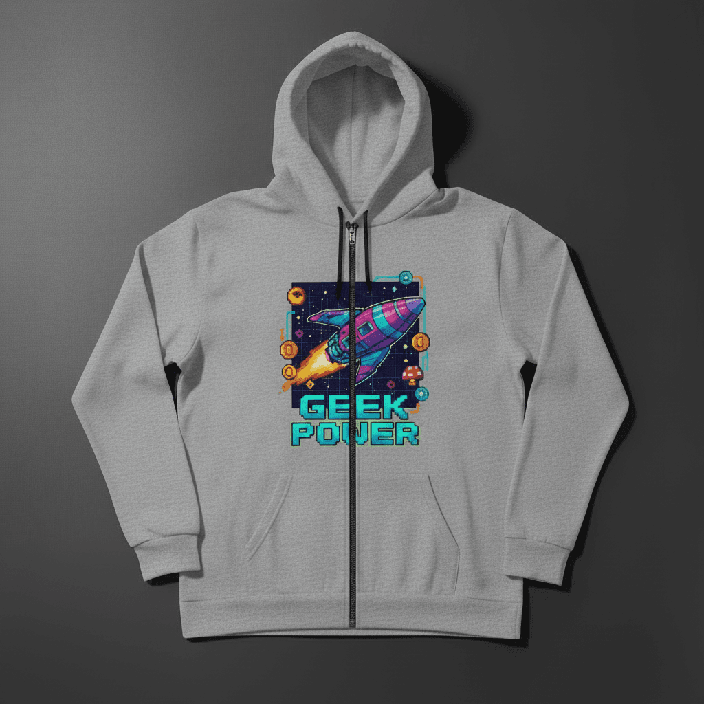 Geek Power Zip Hoodie